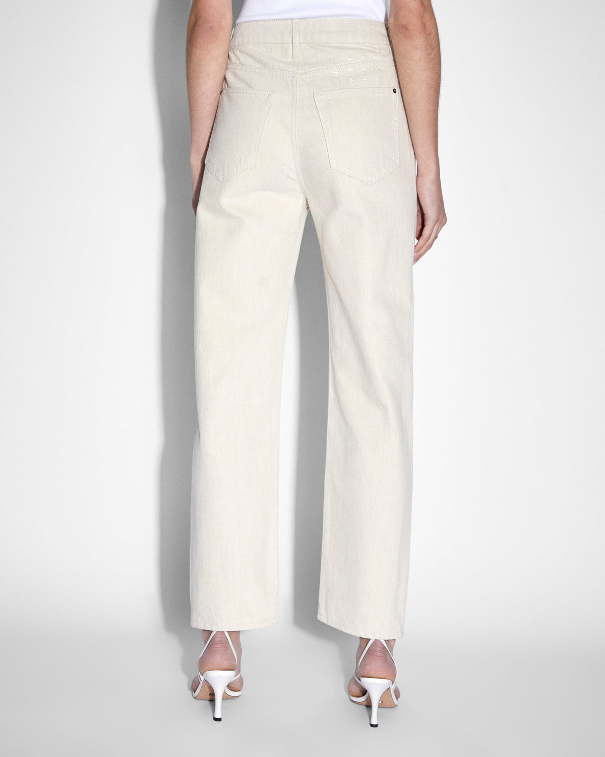 WOMENS BROOKLYN JEAN ECRU DENIM JEANS