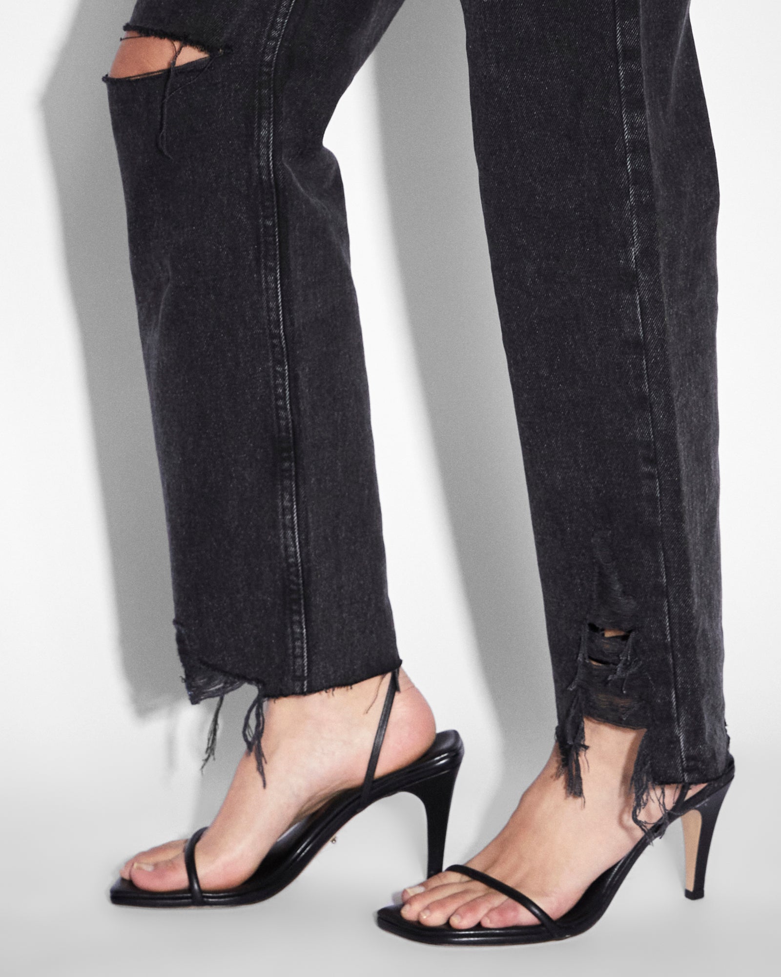 WOMENS  BROOKLYN JEAN SHADOW TRASHED STRAIGHT DENIM JEANS