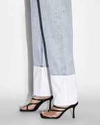 Womens Brooklyn Jean Muse Cuffed Straight Denim Jeans - Denim