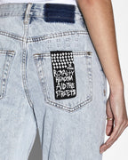 Womens Brooklyn Jean Muse Cuffed Straight Denim Jeans - Denim