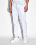 Mens Bullet Habits Relaxed Denim Jeans - White