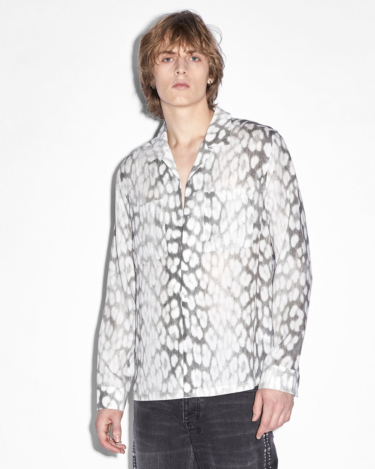 MENS LEO PORTAL RESORT LS SHIRT GREY SHIRTS