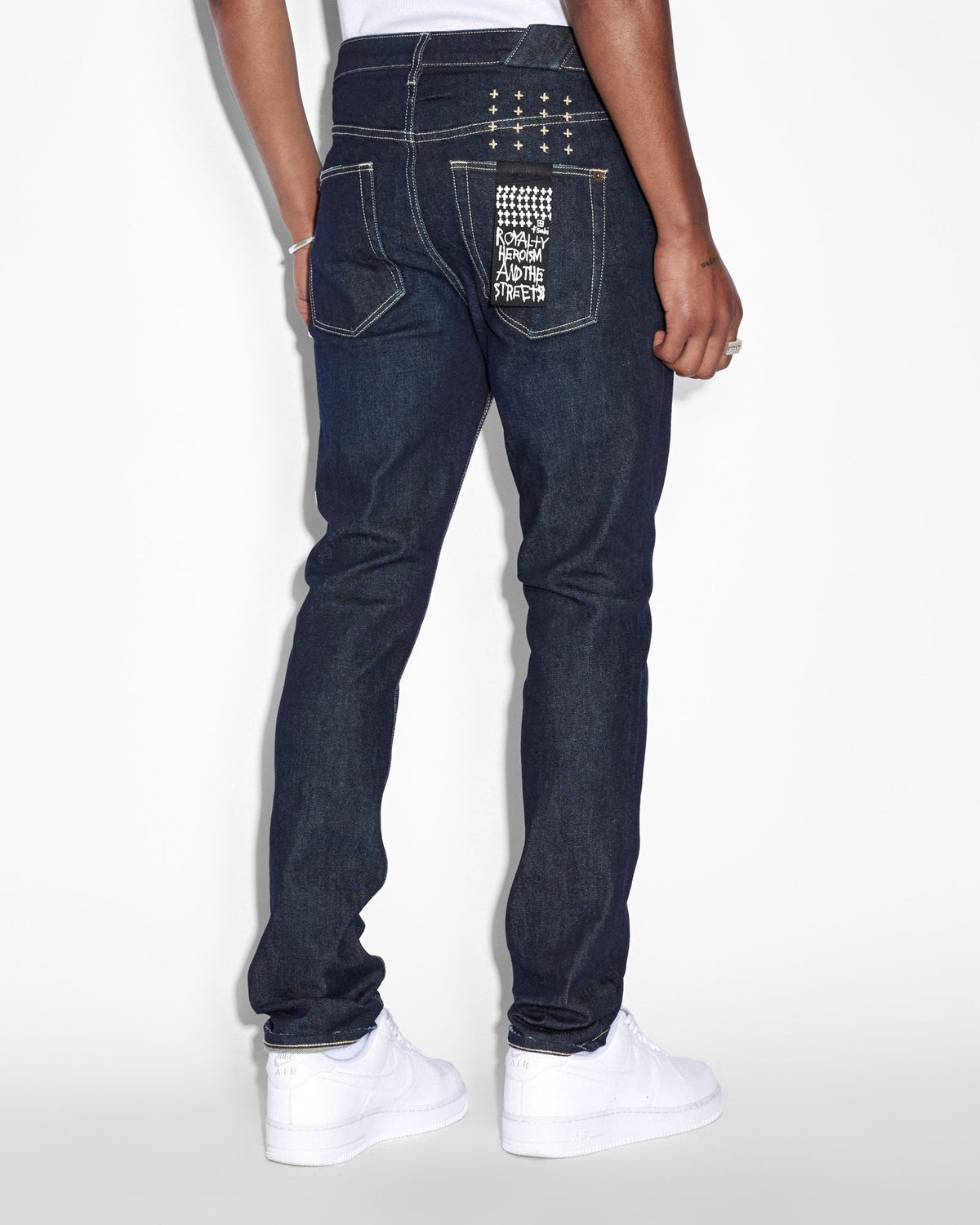 Mens Chitch Rinsed Slim Denim Jeans - Denim