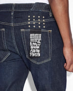 Mens Chitch Rinsed Slim Denim Jeans - Denim