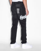 Mens Chitch Black Etch Slim Denim Jeans - Black