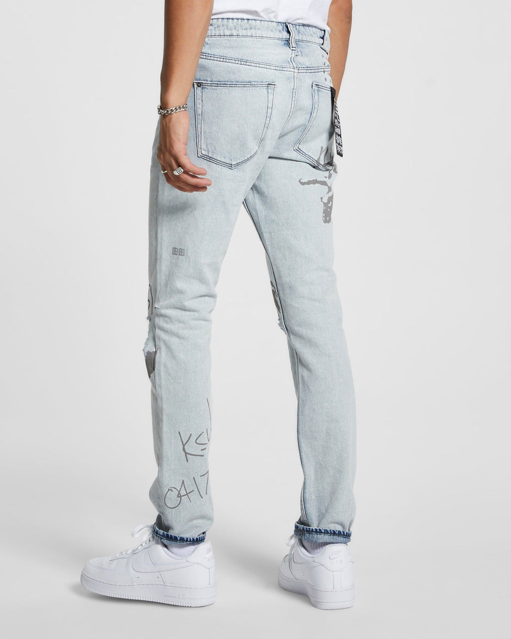 MENS CHITCH FLYER TRASHED DENIM JEANS