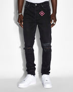 Mens Chitch Krow Unity Slim Denim Jeans - Black