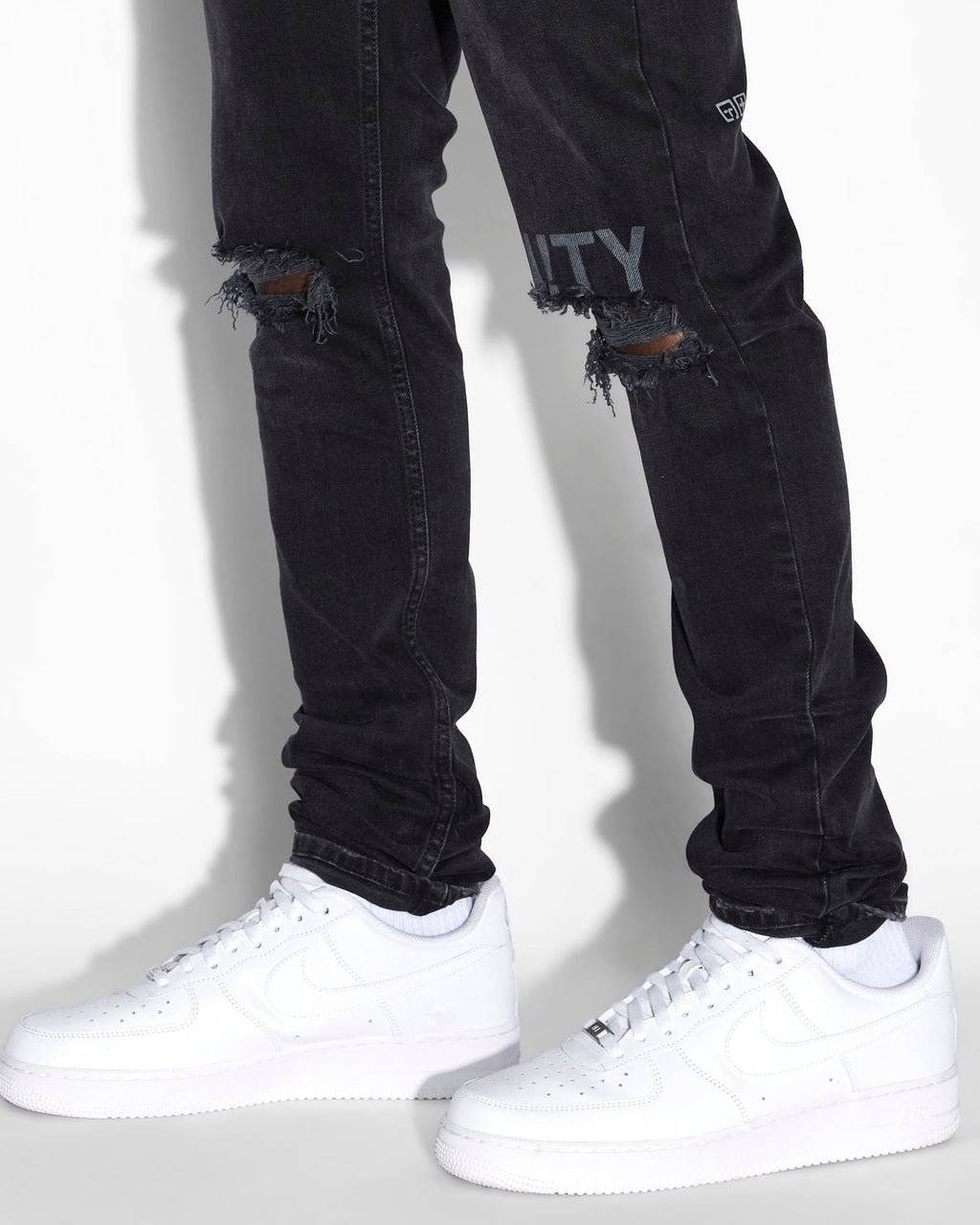 Mens Chitch Krow Unity Slim Denim Jeans - Black
