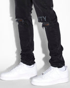 Mens Chitch Krow Unity Slim Denim Jeans - Black