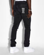 Mens Chitch Krow Unity Slim Denim Jeans - Black