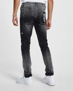 Mens Chitch Smoke Out Rose Slim Denim Jeans - Black