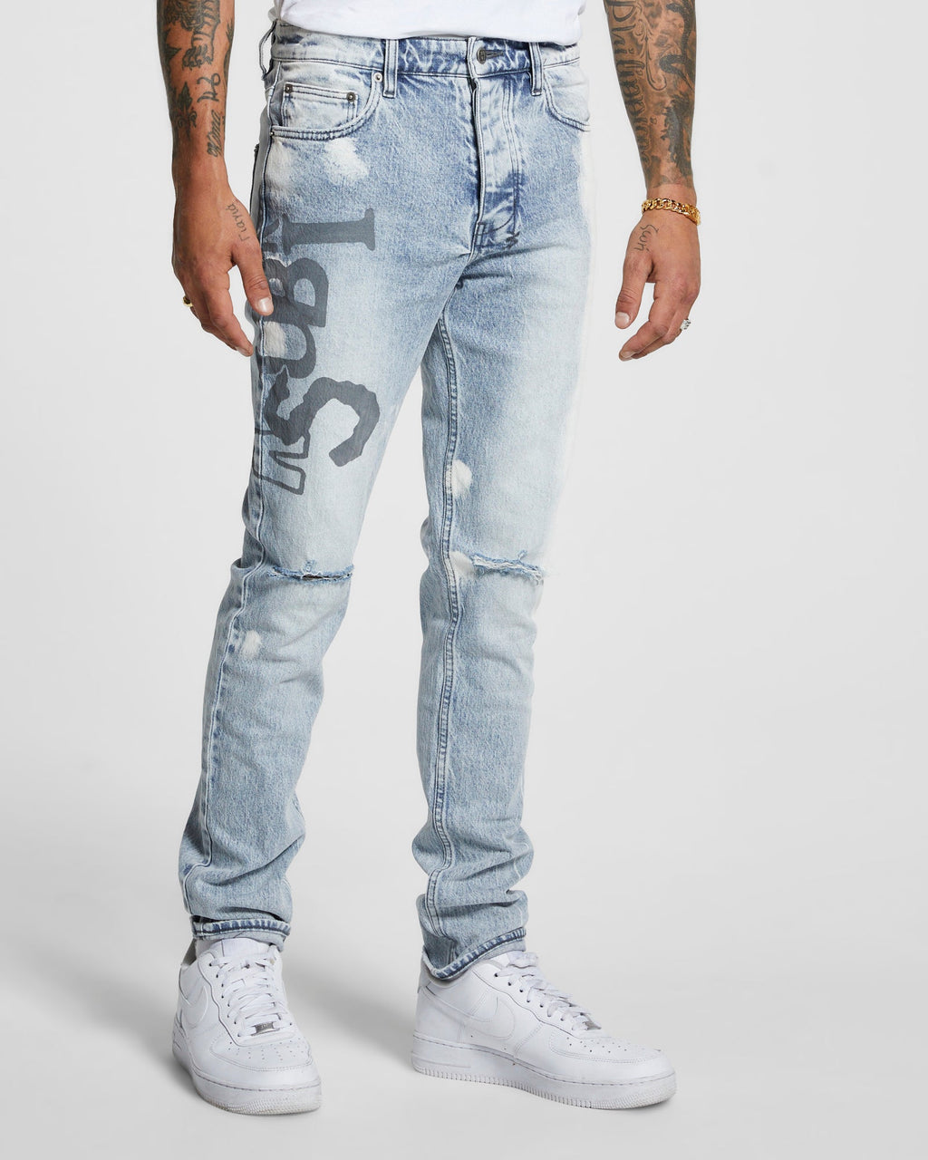 Mens Chitch Oktane Ksubi Slim Denim Jeans - Denim