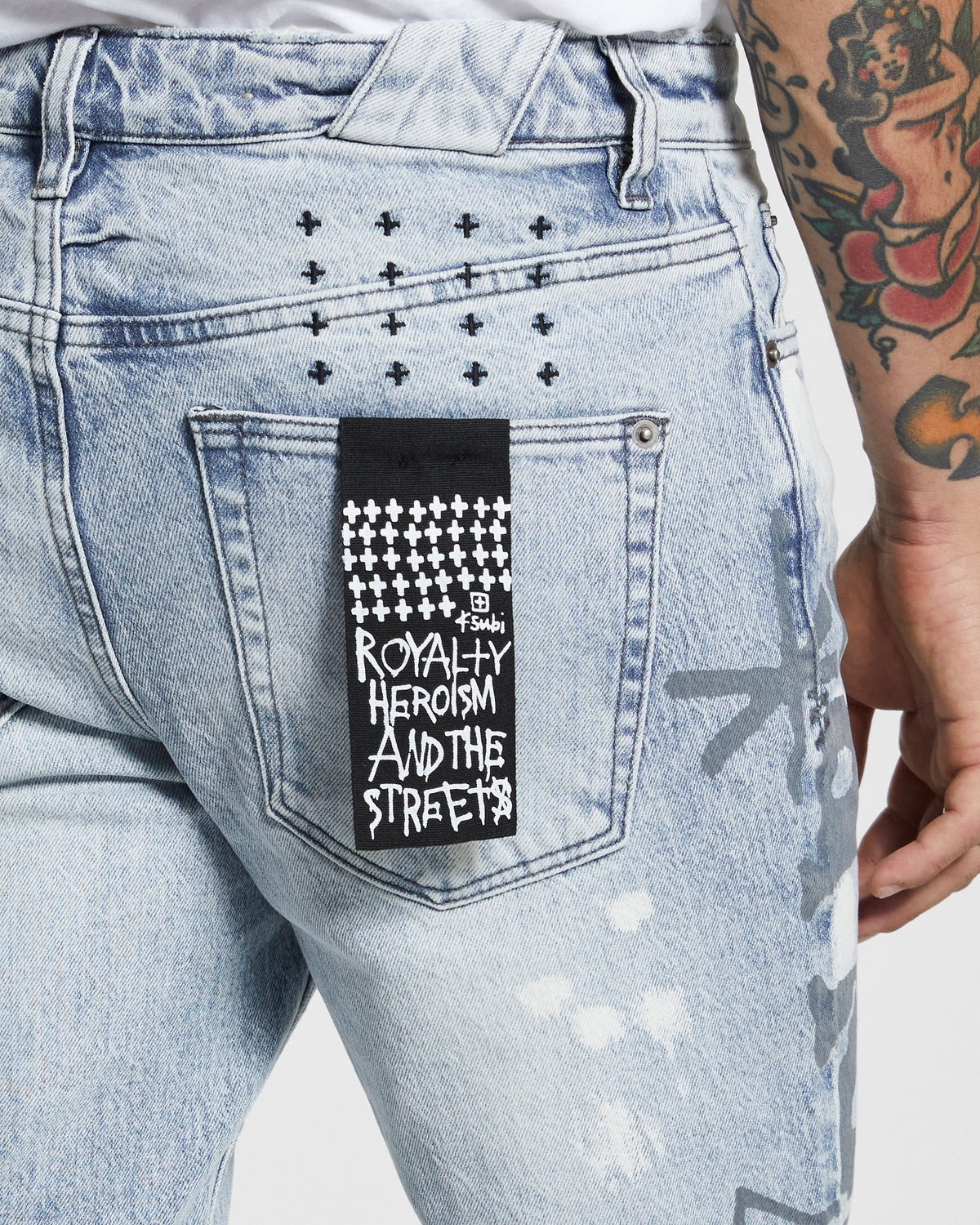 Mens Chitch Oktane Ksubi Slim Denim Jeans - Denim