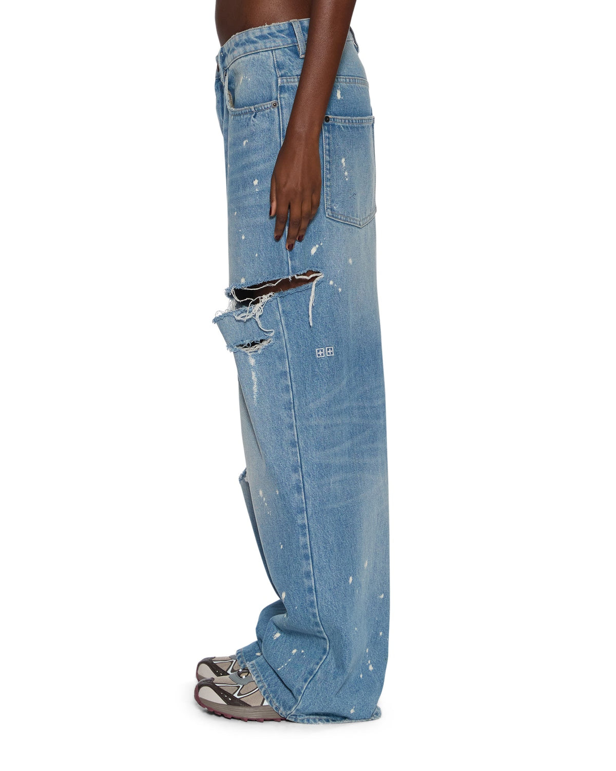 WOMENS KSUPER SURGE TRASHED DENIM JEANS