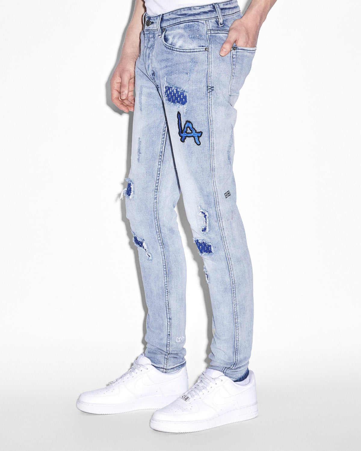 Mens Van Winkle La Trashed Dreams Skinny Denim Jeans - Denim