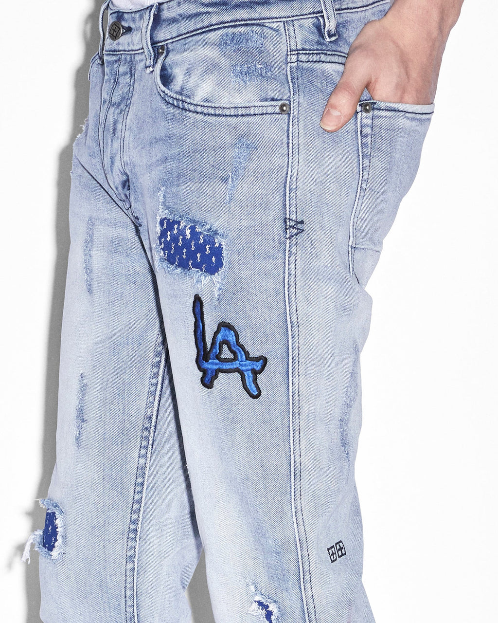 Mens Van Winkle La Trashed Dreams Skinny Denim Jeans - Denim