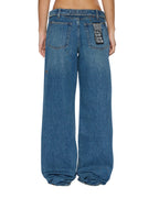 WOMENS LOW RIDER FLIP AGED DENIM JEANS