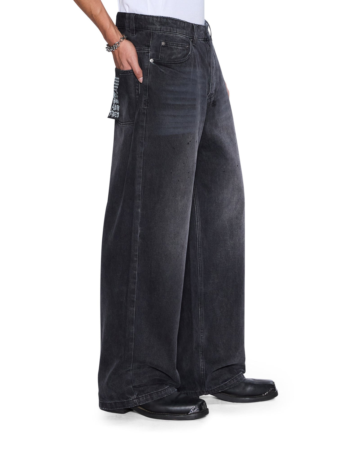 MENS MAXX CARBON BLACK DENIM JEANS