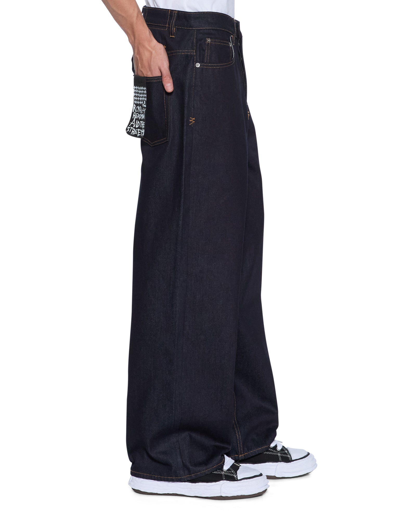 MENS  MAXX RAW BLUE BAGGY DENIM JEANS