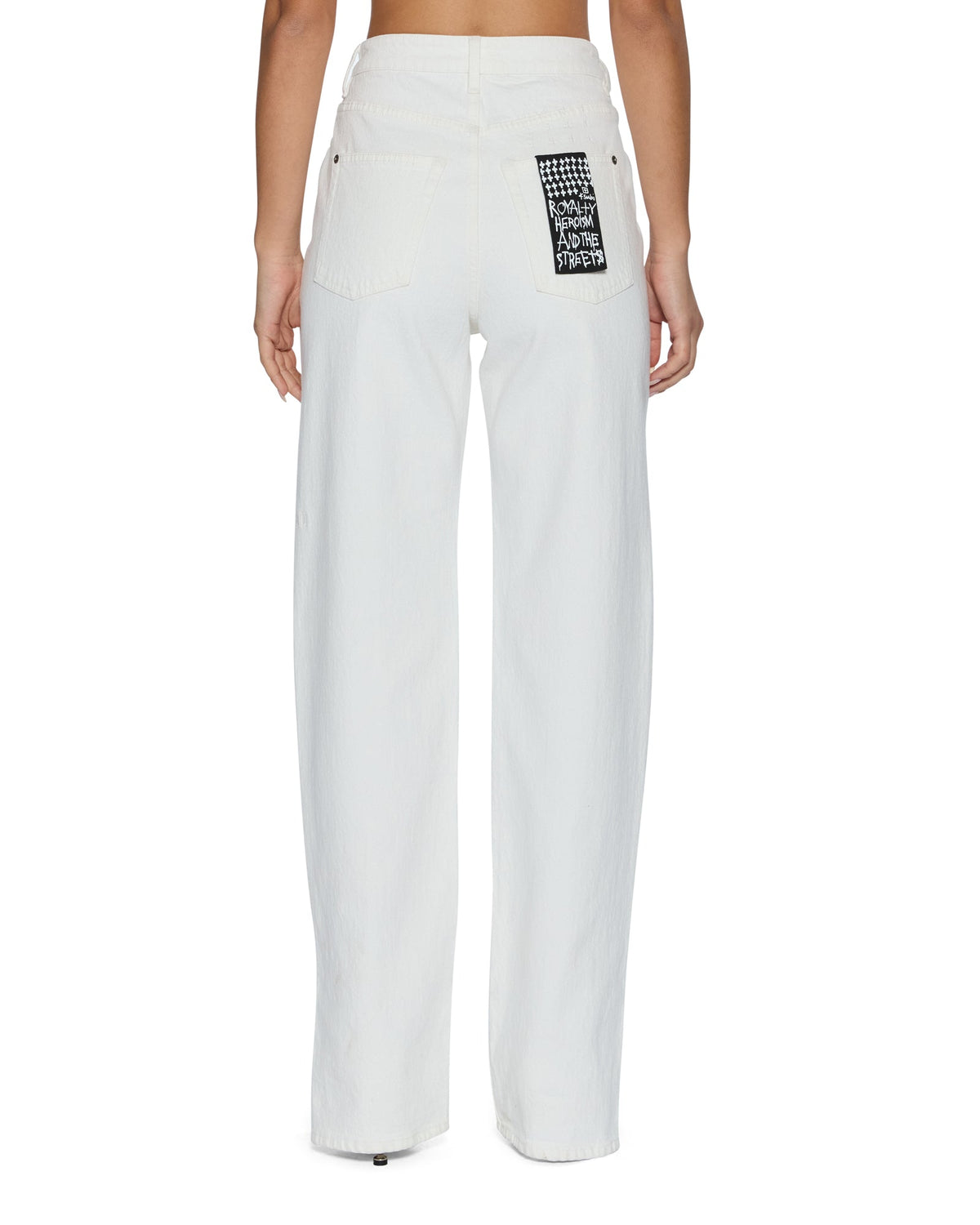 WOMENS PLAYBACK SPLITS ECRU DENIM JEANS