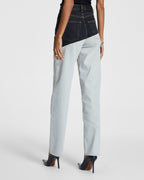 WOMENS PLAYBACK BLACK/BONE SPLICED DENIM JEANS