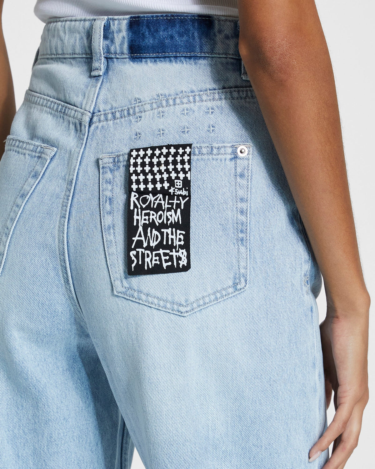 Womens Playback Sense Sliced Straight Denim Jeans - Denim
