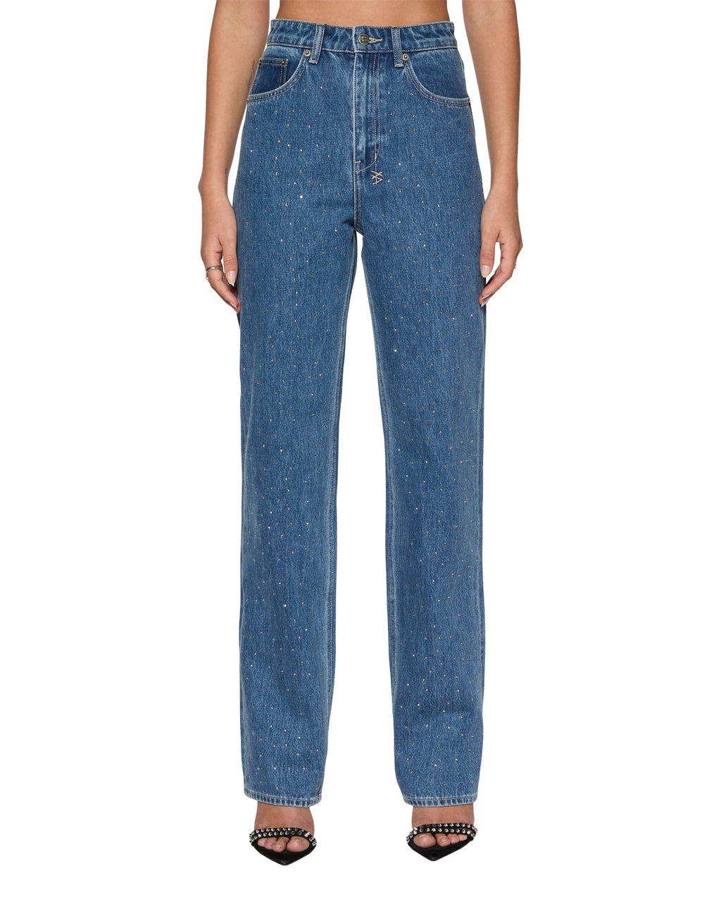 Womens Playback Token Krystal Straight Denim Jeans - Denim