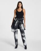 Womens Playback Black Wreckoning Relaxed Tapered Denim Jeans - Black