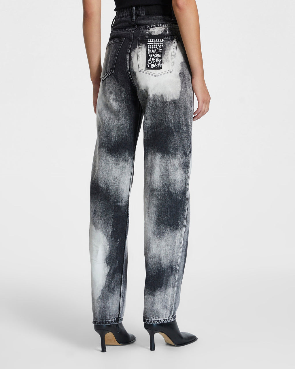 Womens Playback Black Wreckoning Relaxed Tapered Denim Jeans - Black