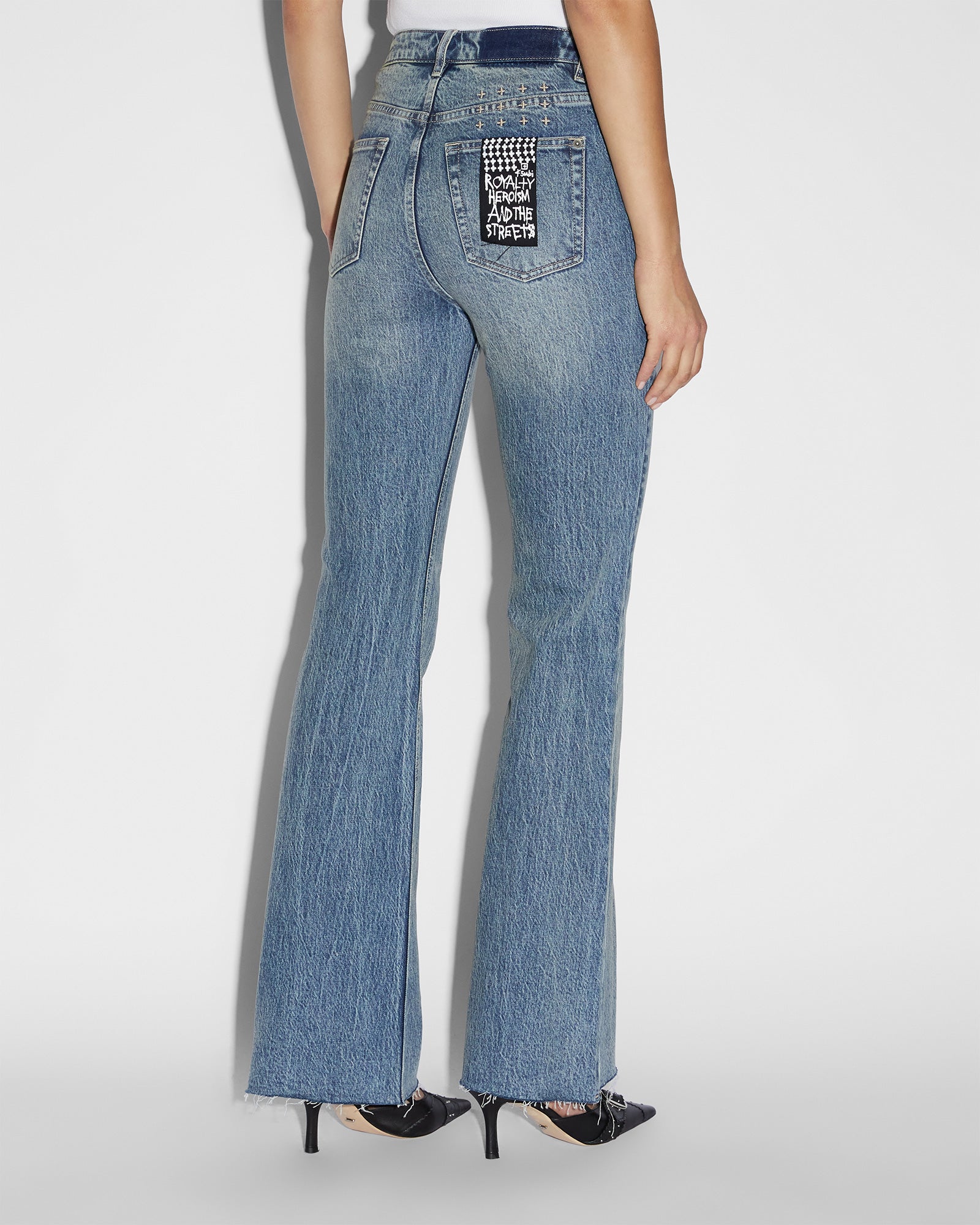 WOMENS  SOHO OVERKAST FLARE DENIM JEANS