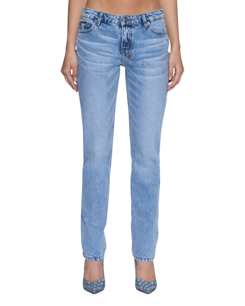WOMENS THE MOSS JEAN MERCER BLUE DENIM JEANS