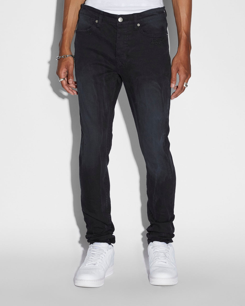 Mens Van Winkle Ghosted 1999 Skinny Denim Jeans - Black