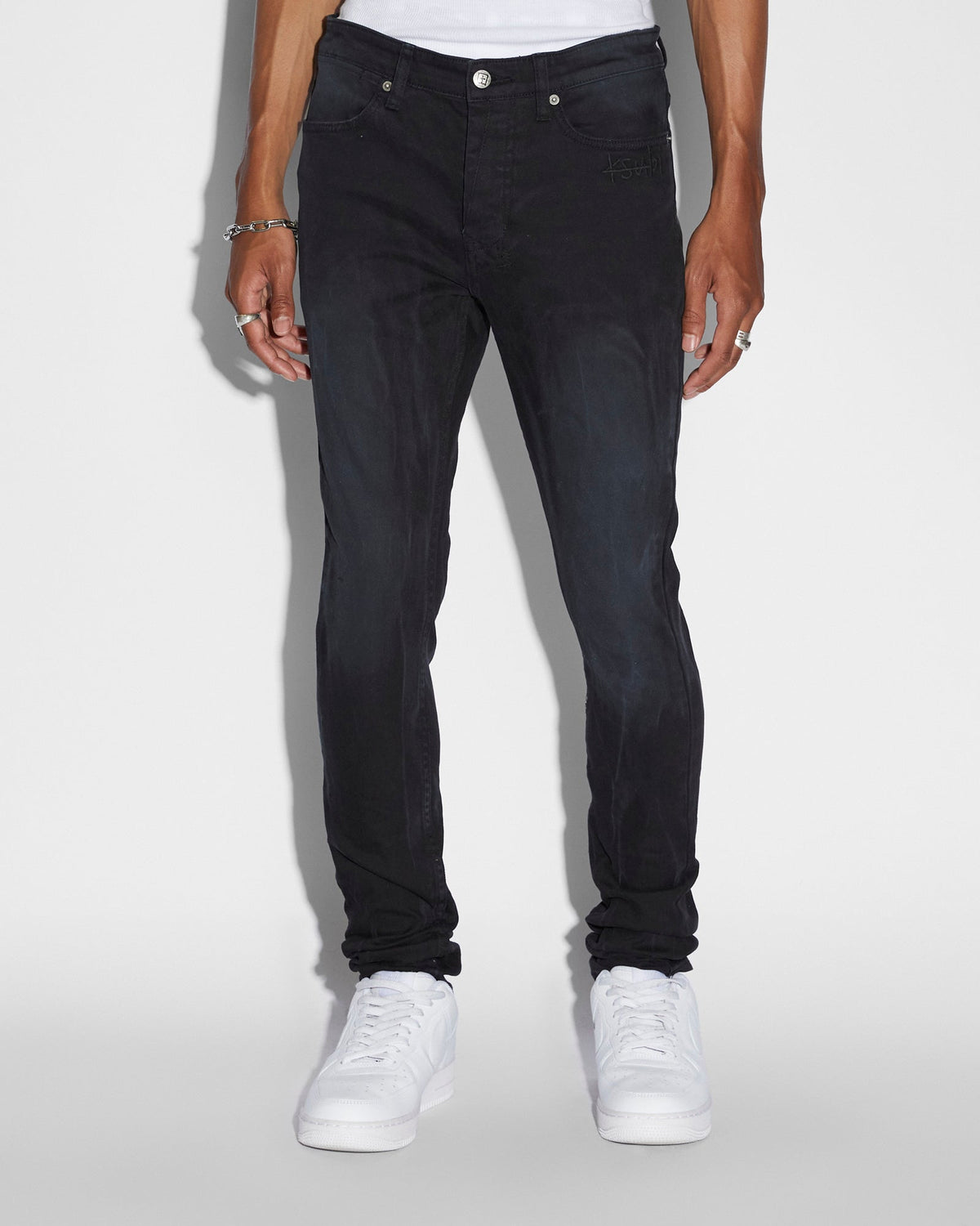 Mens Van Winkle Ghosted 1999 Skinny Denim Jeans - Black