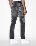 MENS VAN WINKLE TEKTONIK BLACK DENIM JEANS