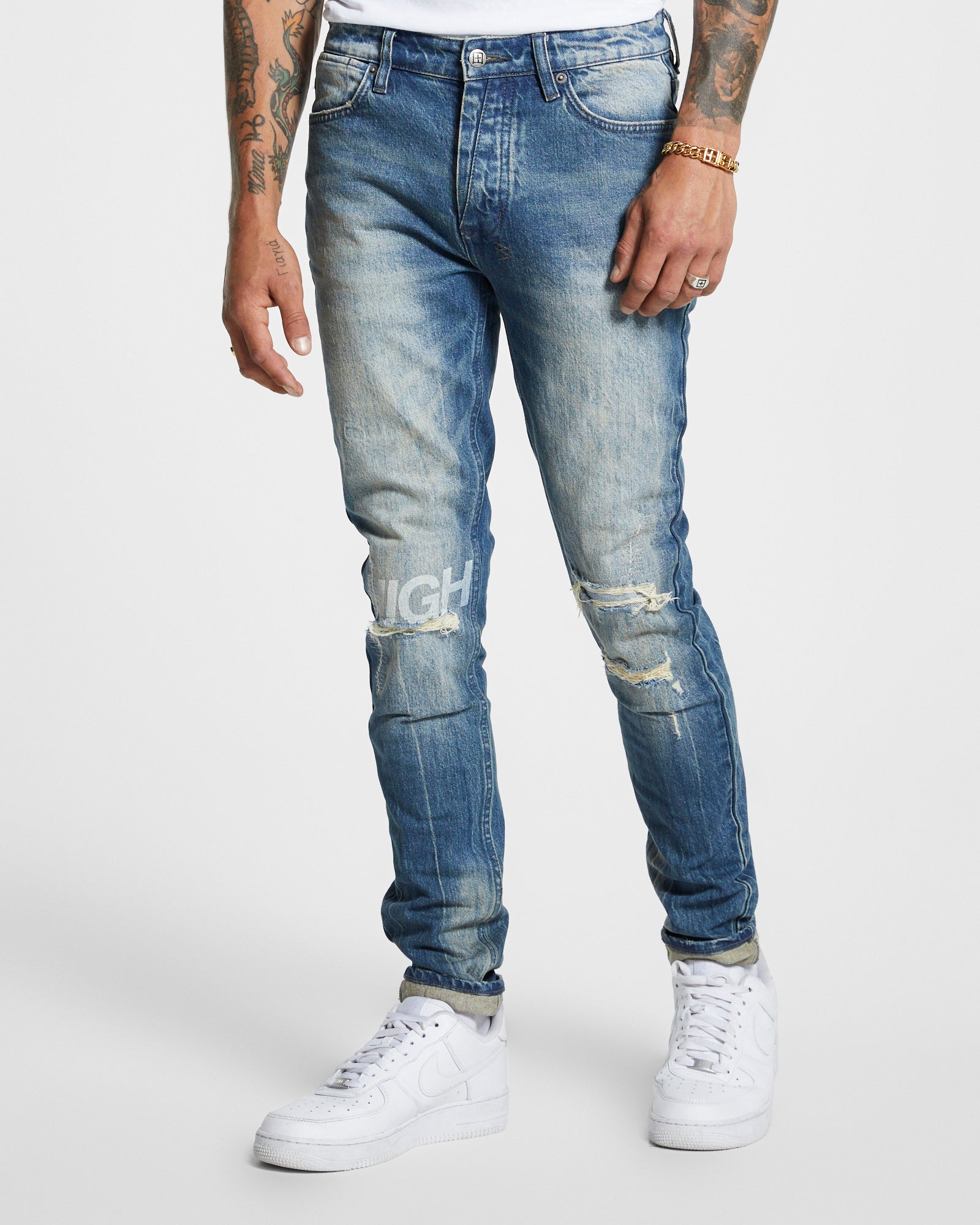 MENS  VAN WINKLE HIGH RAGE SKINNY DENIM JEANS