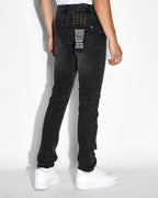 Mens Chitch Disrupt Slim Denim Jeans - Black