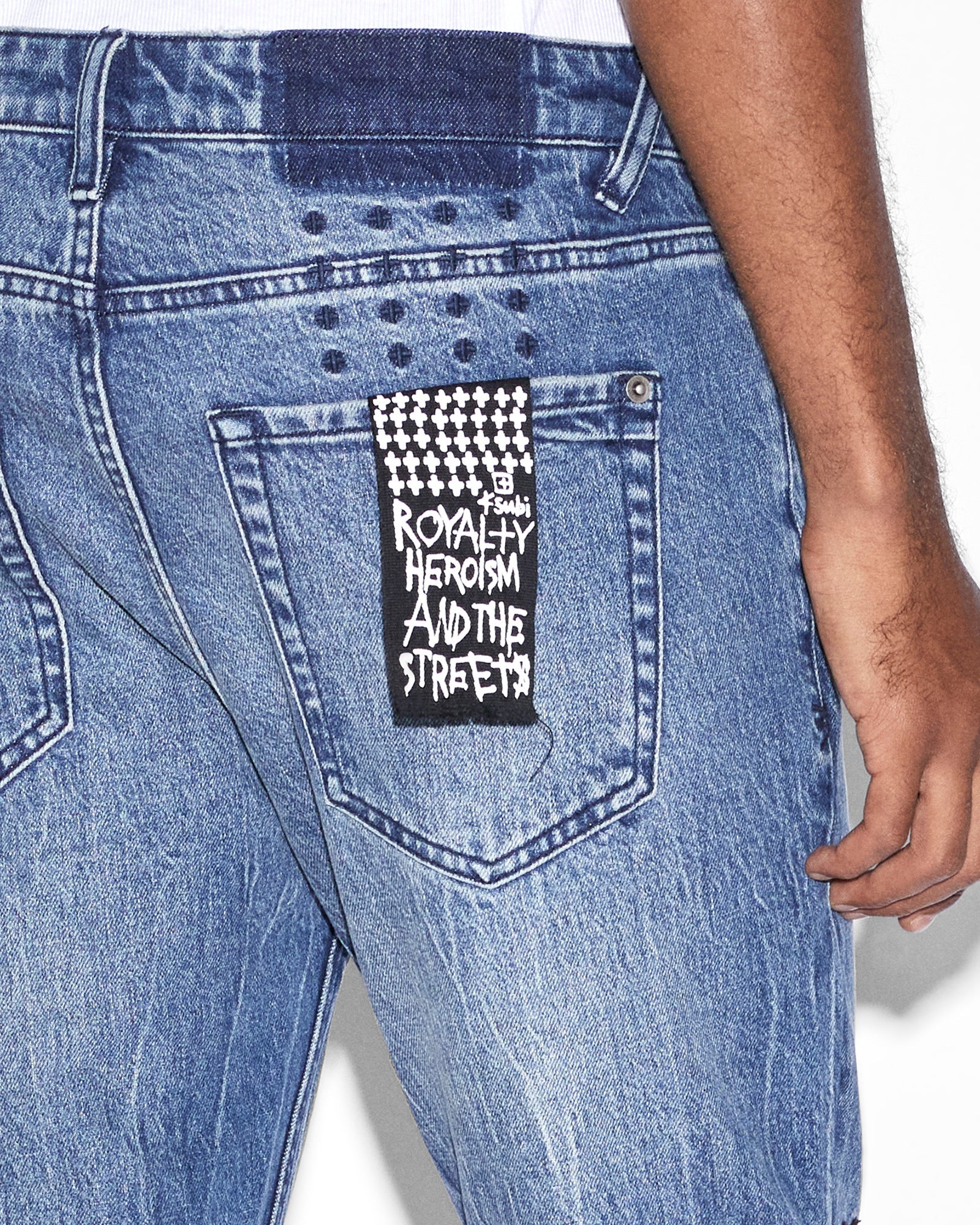 MENS  VAN WINKLE BLUUU SKINNY DENIM JEANS