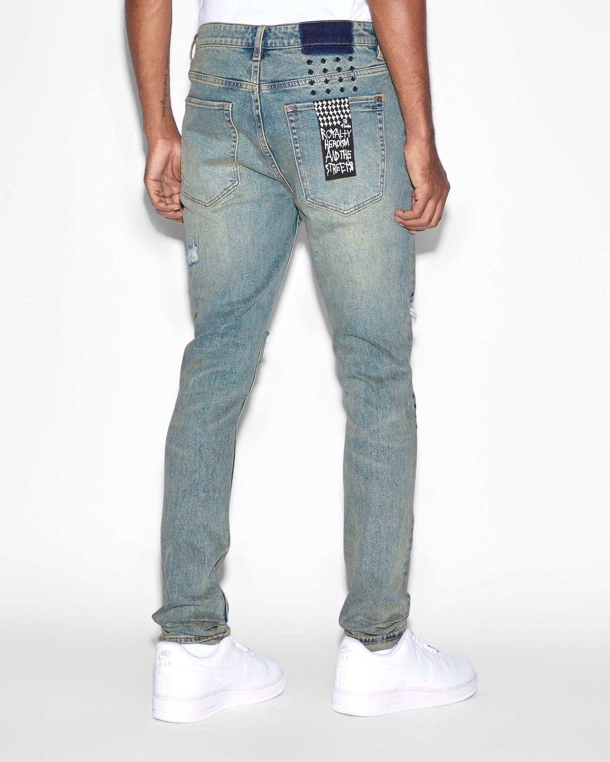 Mens Van Winkle Throw Bak Trash Skinny Denim Jeans - Denim