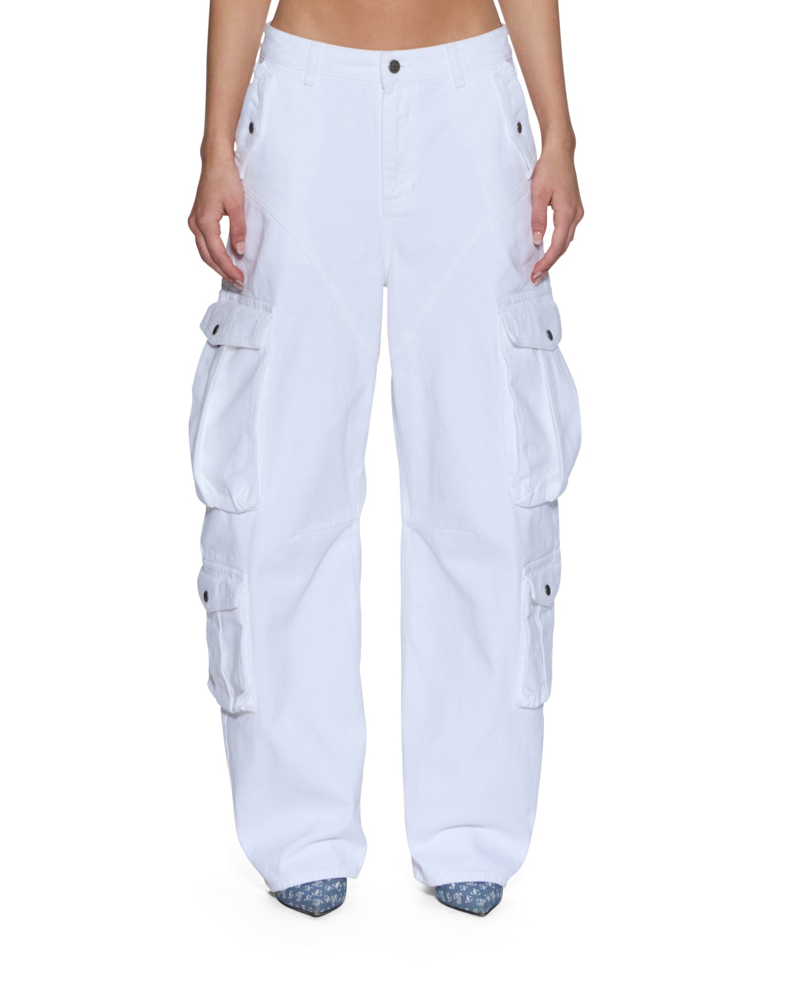 WOMENS BARREL JEAN CARGO FRESH BARREL LEG DENIM JEANS