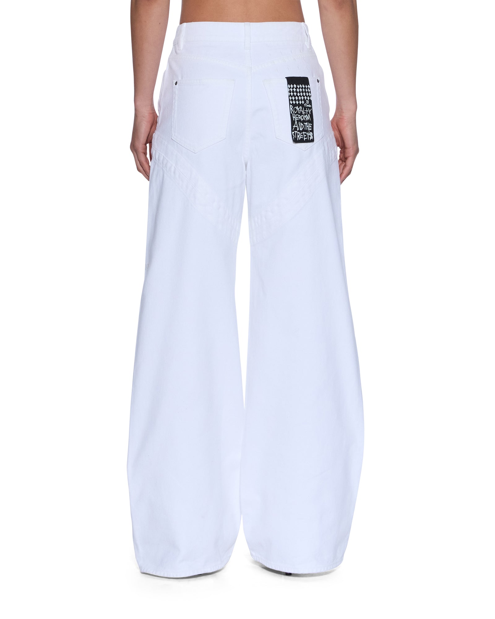 WOMENS  STRIDER SADDLE FRESH WIDE DENIM JEANS