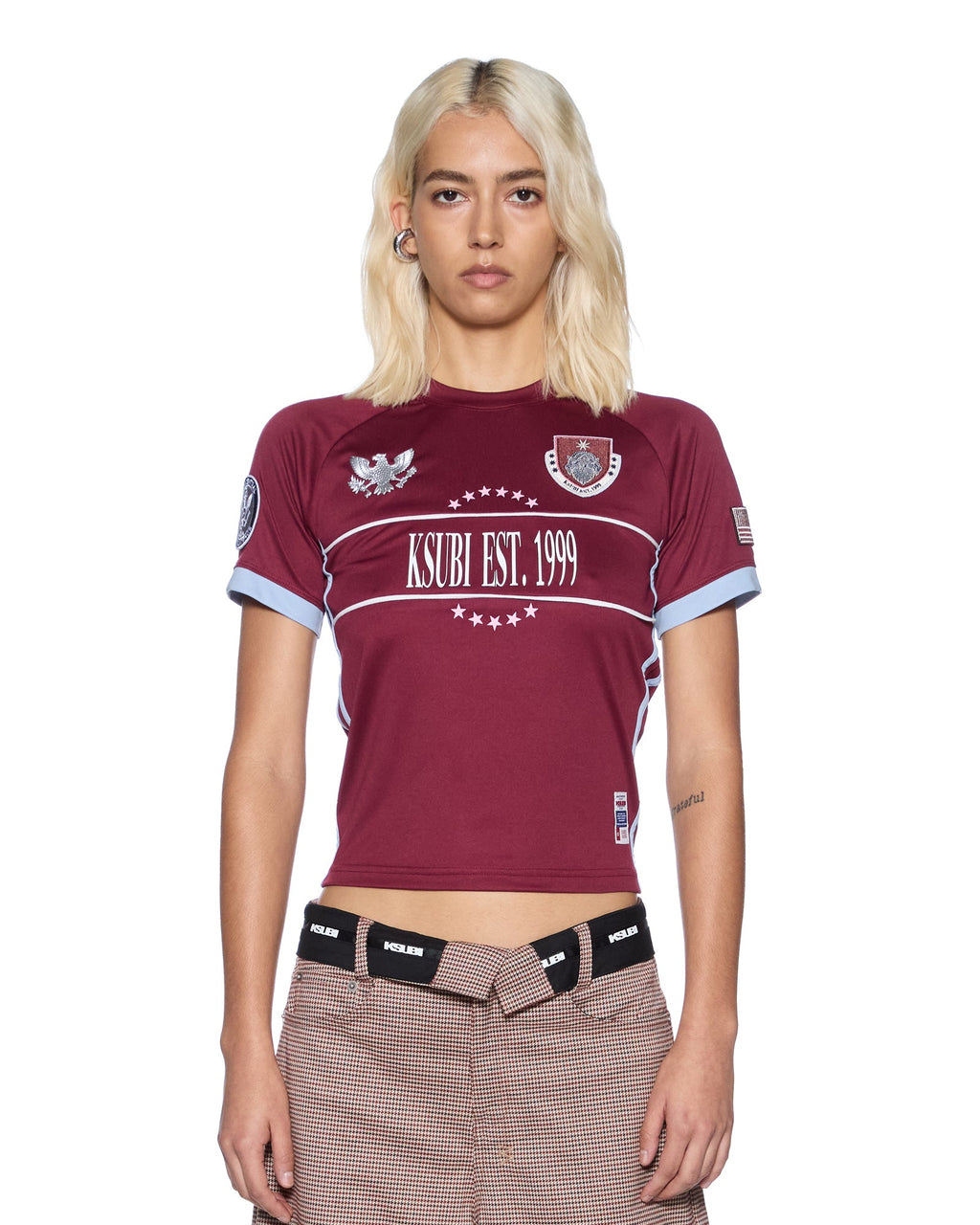 WOMENS SURROUND VISION BABY JERSEY SANGRIA TEES