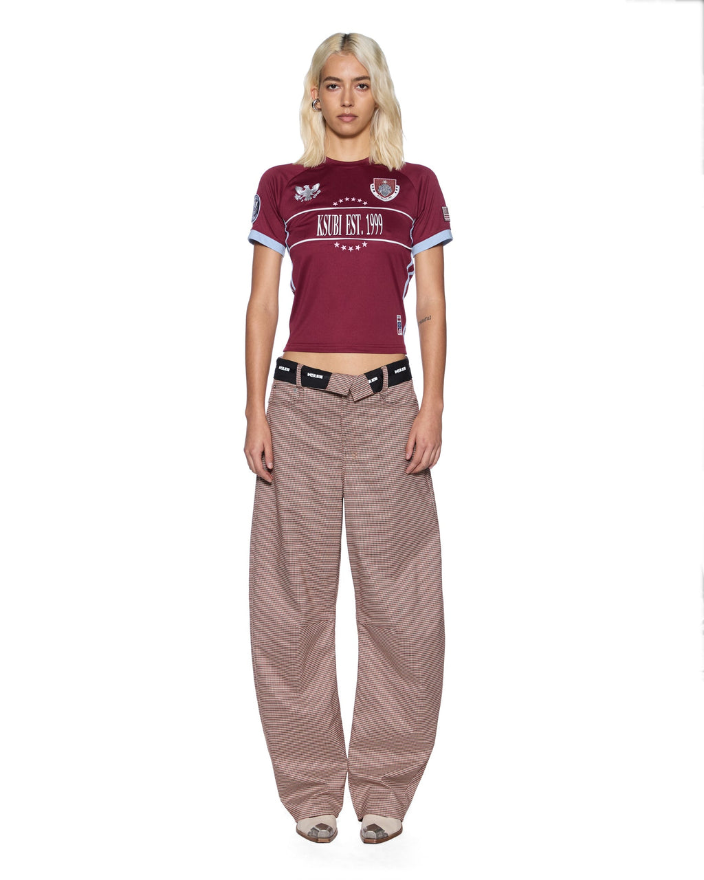 WOMENS SURROUND VISION BABY JERSEY SANGRIA TEES