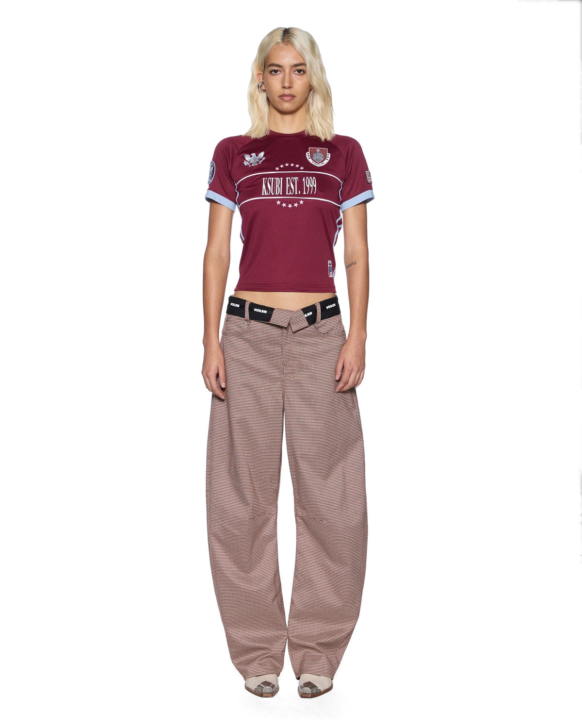 WOMENS SURROUND VISION BABY JERSEY SANGRIA TEES