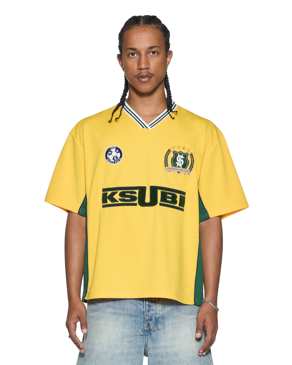 MENS OFFSIDE SS JERSEY GOLD FASHION TOPS
