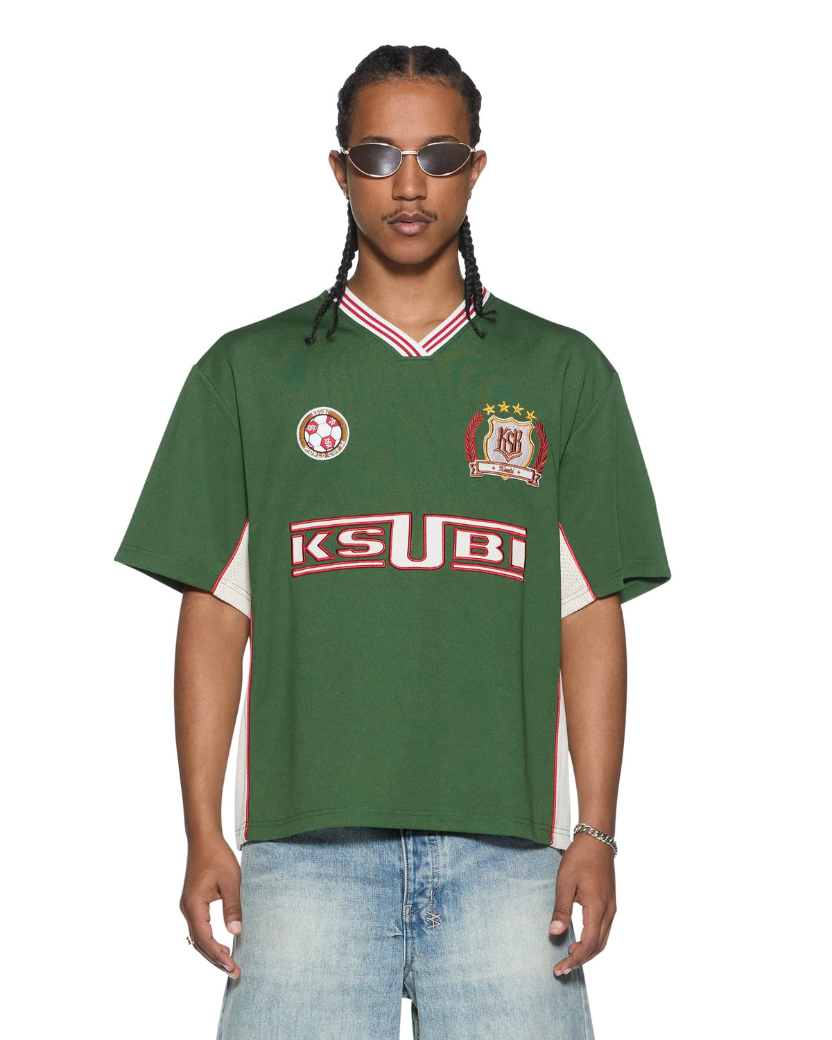 MENS OFFSIDE SS JERSEY GREEN FASHION TOPS