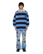 MENS RUGGED RUGBY JERSEY FADED ICE SHIRTS
