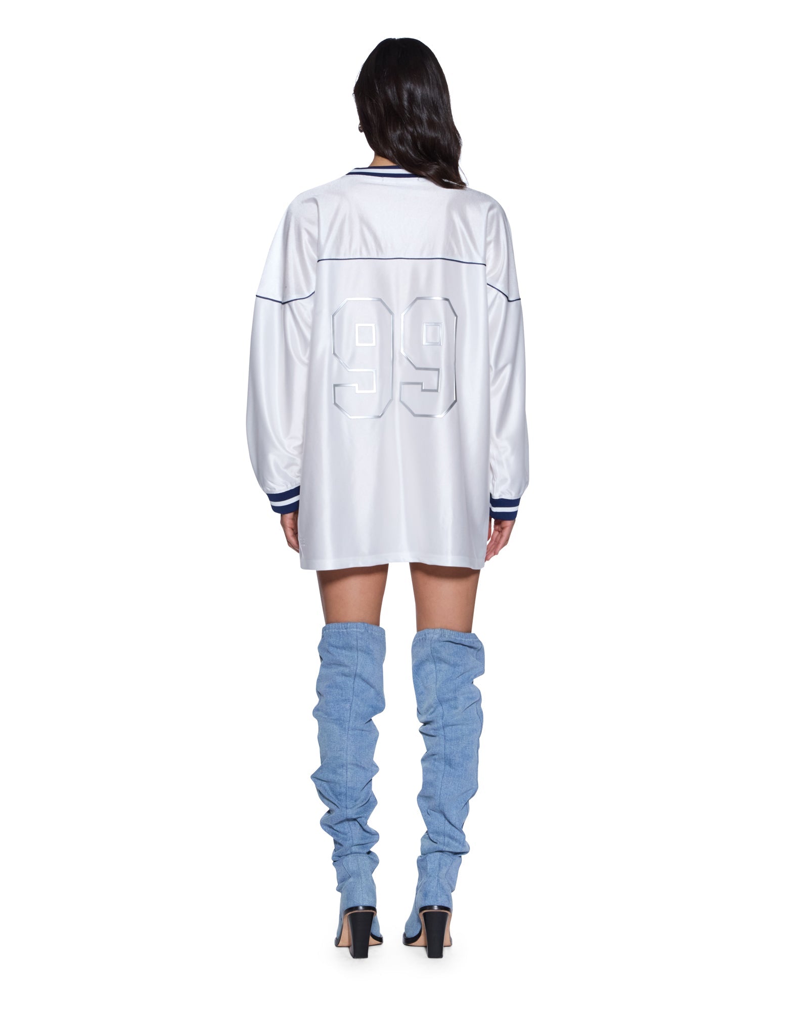 WOMENS  TEAMSTER LS DRESS VINTAGE WHITE RELAXED DRESSES