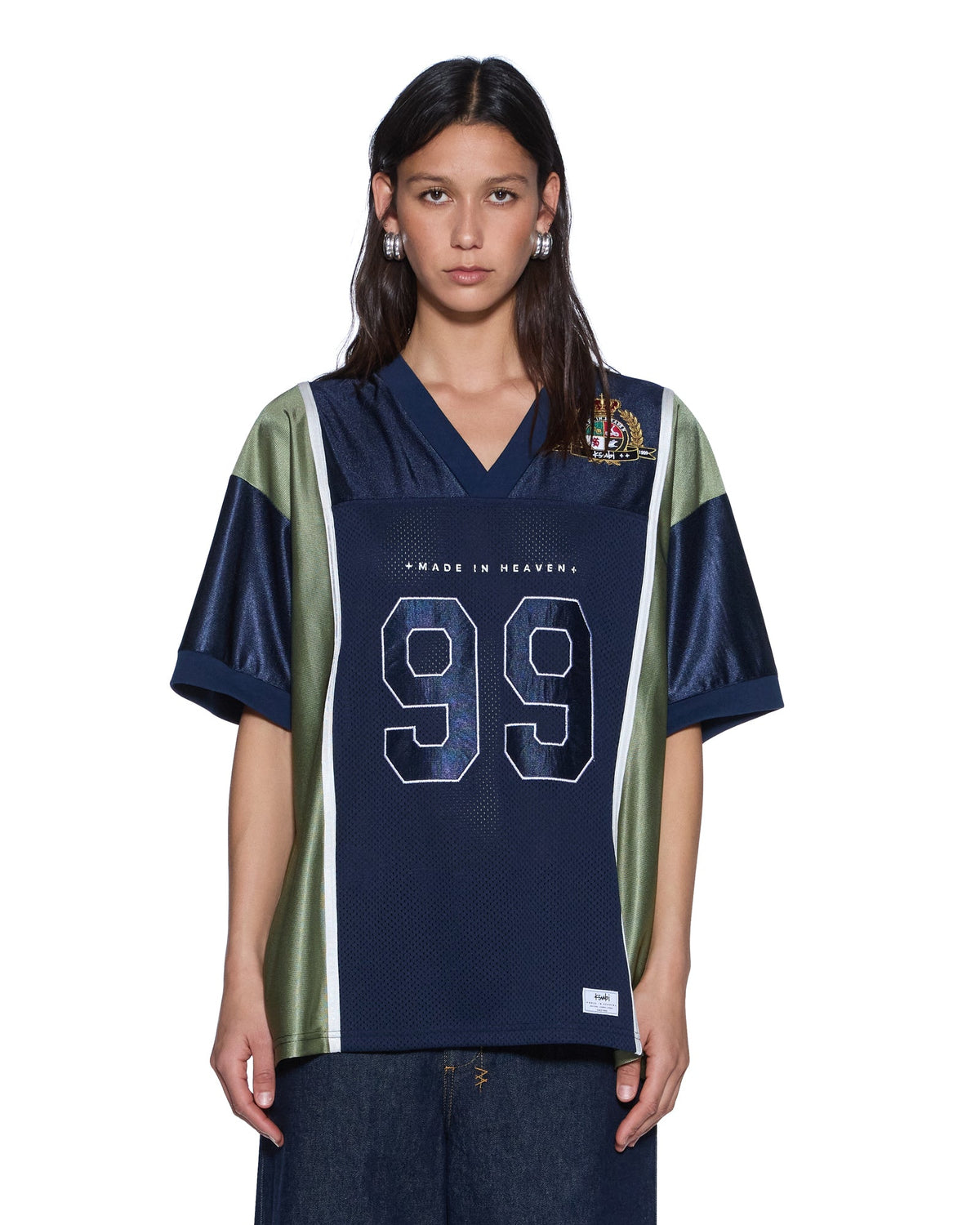 WOMENS PLAYOFF SS JERSEY NAVY FASHION TOPS