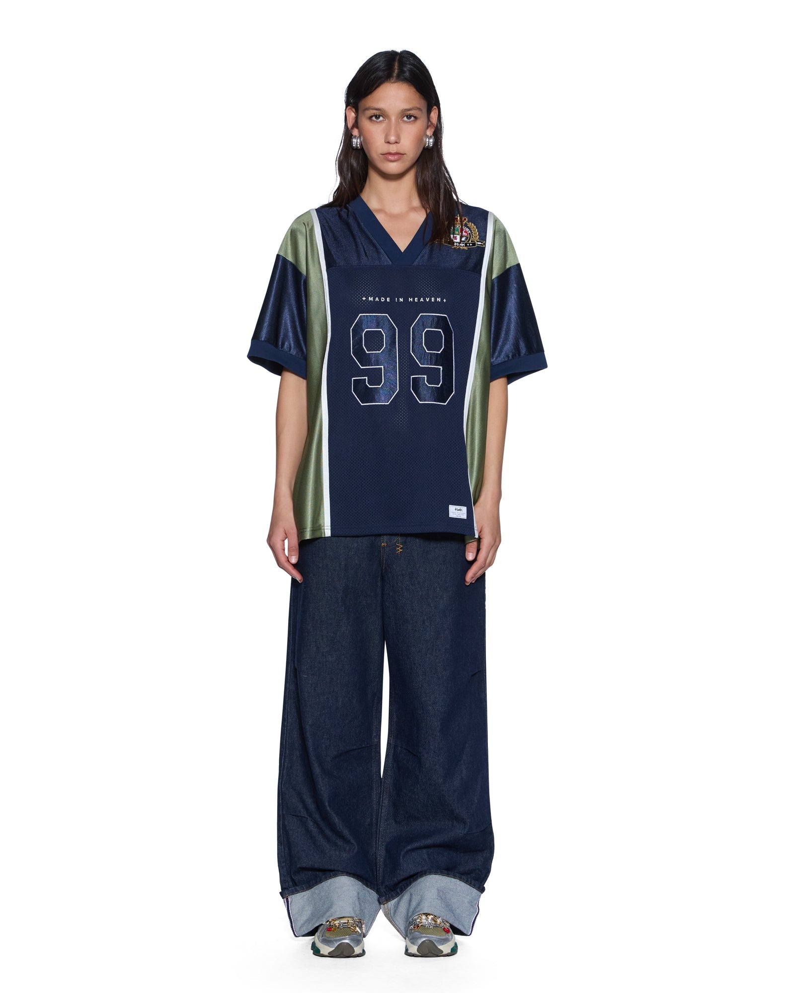 WOMENS  PLAYOFF SS JERSEY NAVY RELAXED FASHION TOPS