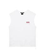 MENS KINGDOM CUT OFF BIGGIE TEE WHITE TEES